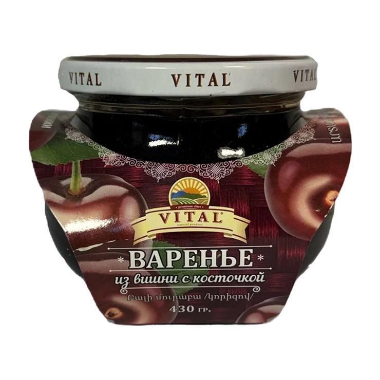 Варенье Vital из вишни без косточки 430 гр., стекло