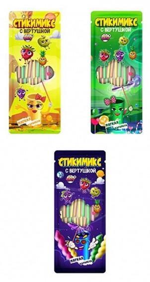 Карамель мягкая Fun Candy Lab Стикимикс с вертушкой 5 гр., саше