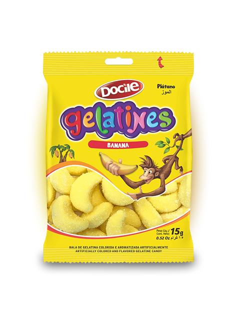 Мармелад Docile Mini со вкусом банана 15 гр., флоу-пак