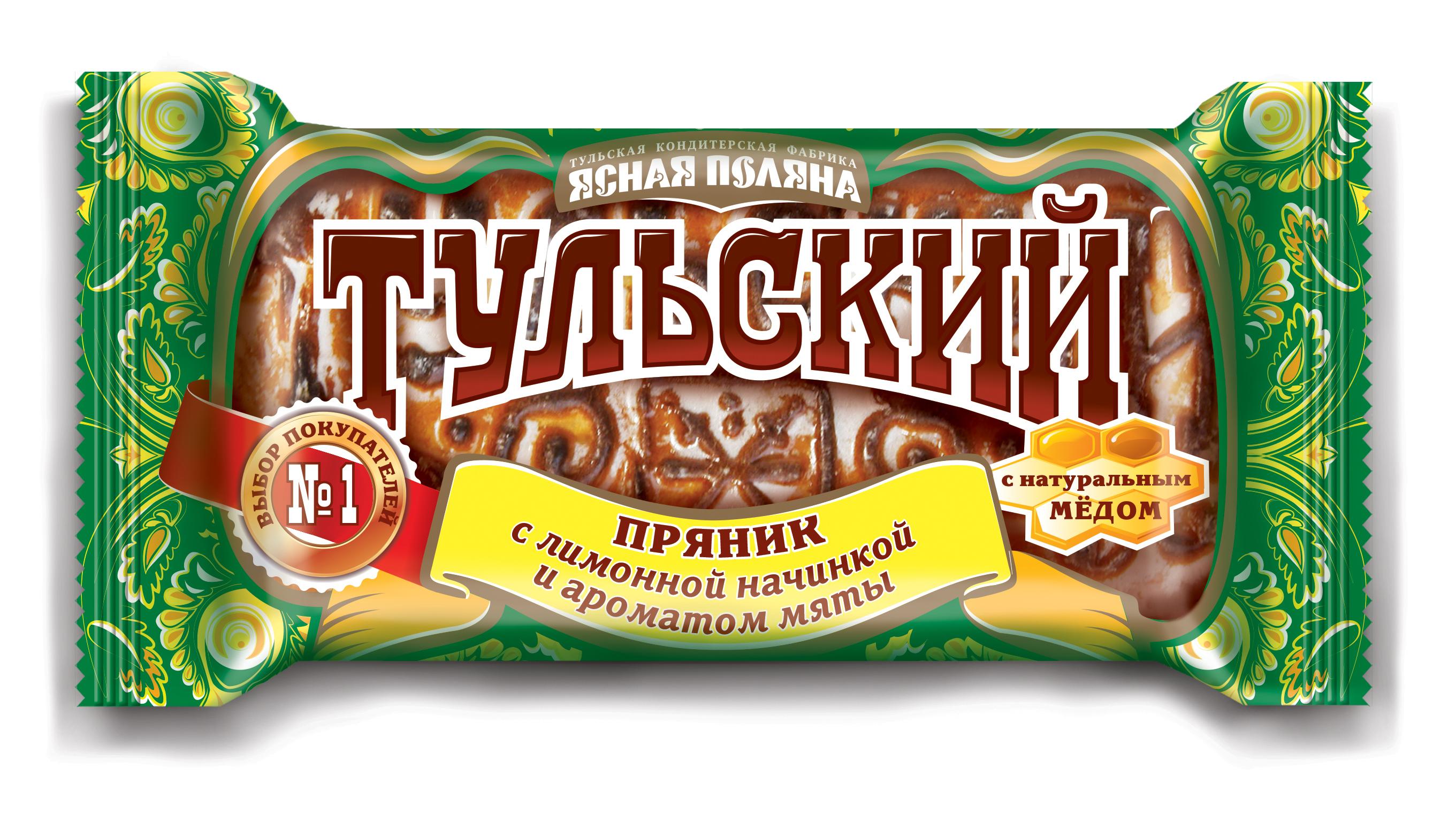 Пряники Ясная поляна Тульские лимон-мята 140 гр., флоу-пак