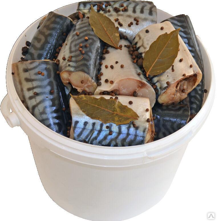 Скумбрия Жемчужина пряного посола 4 кг., пластиковый контейнер