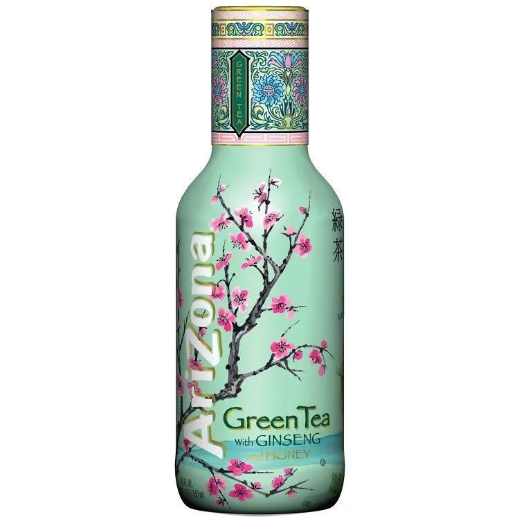 Чай холодный Arizona Green Tea женьшень мед 450 мл., ПЭТ