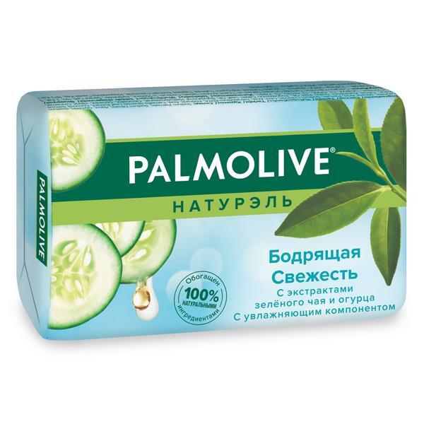 Мыло туалетное Palmolive Натурэль Бодрящая свежесть с экстрактами зеленого чая и огурца 90 гр., обертка