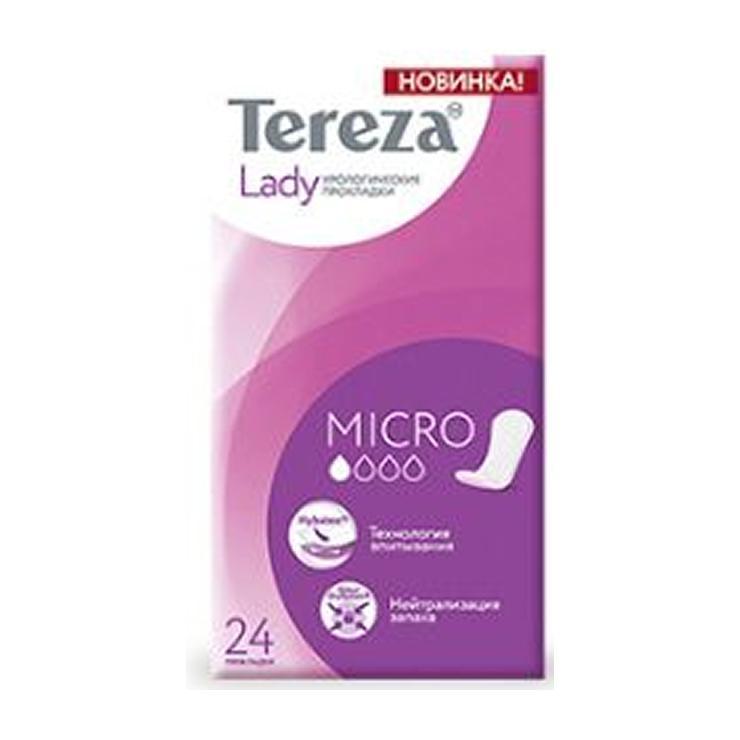 Прокладки урологические TerezaMed Lady Micro 24 шт., картон
