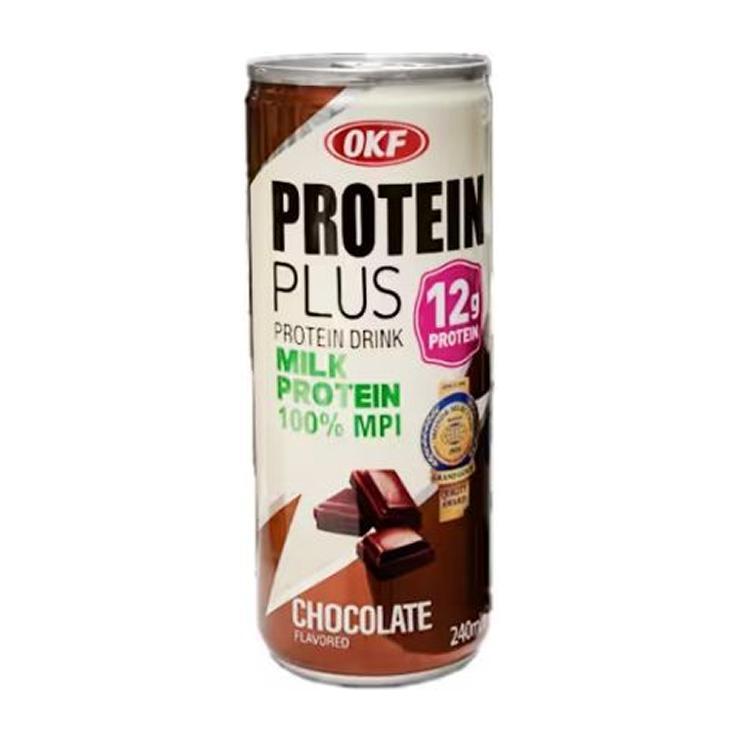 Напиток OKF Protein Plus шоколад не маркируемый 240 мл., ж/б