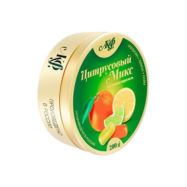 Карамель Азовская КФ цитрусовый микс 200 гр., ж/б