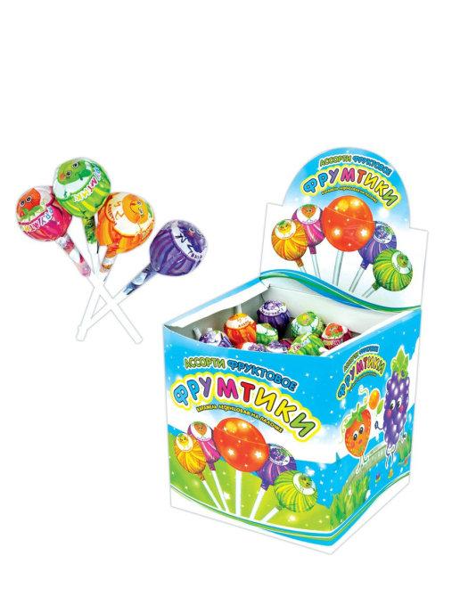 Карамель на палочке Фрумтики фруктовое ассорти 10 гр., обертка