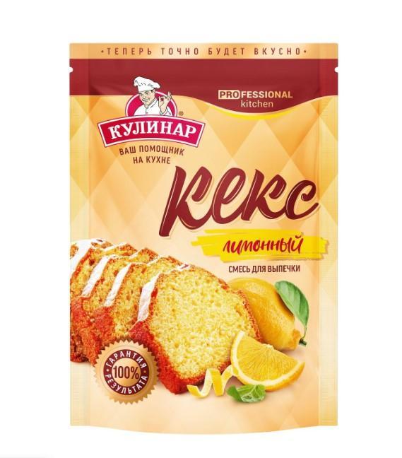 Смесь для выпечки Кулинар Кекс лимонный 300 гр., флоу-пак