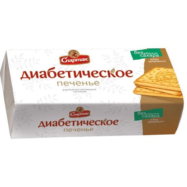 Печенье Спартак Диабетическое на сорбите 100 гр., обертка