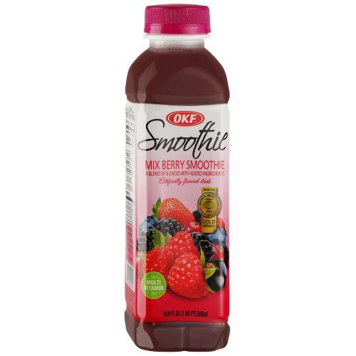 Напиток безалкогольный негазированный мультивитаминный OKF Smoothie MIXBerry, 500 мл., пластиковая бутылка