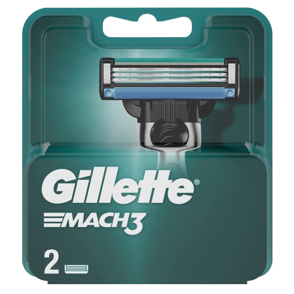 Сменные кассеты для бритья Gillette Mach3 Gillette 2 штуки, блистер