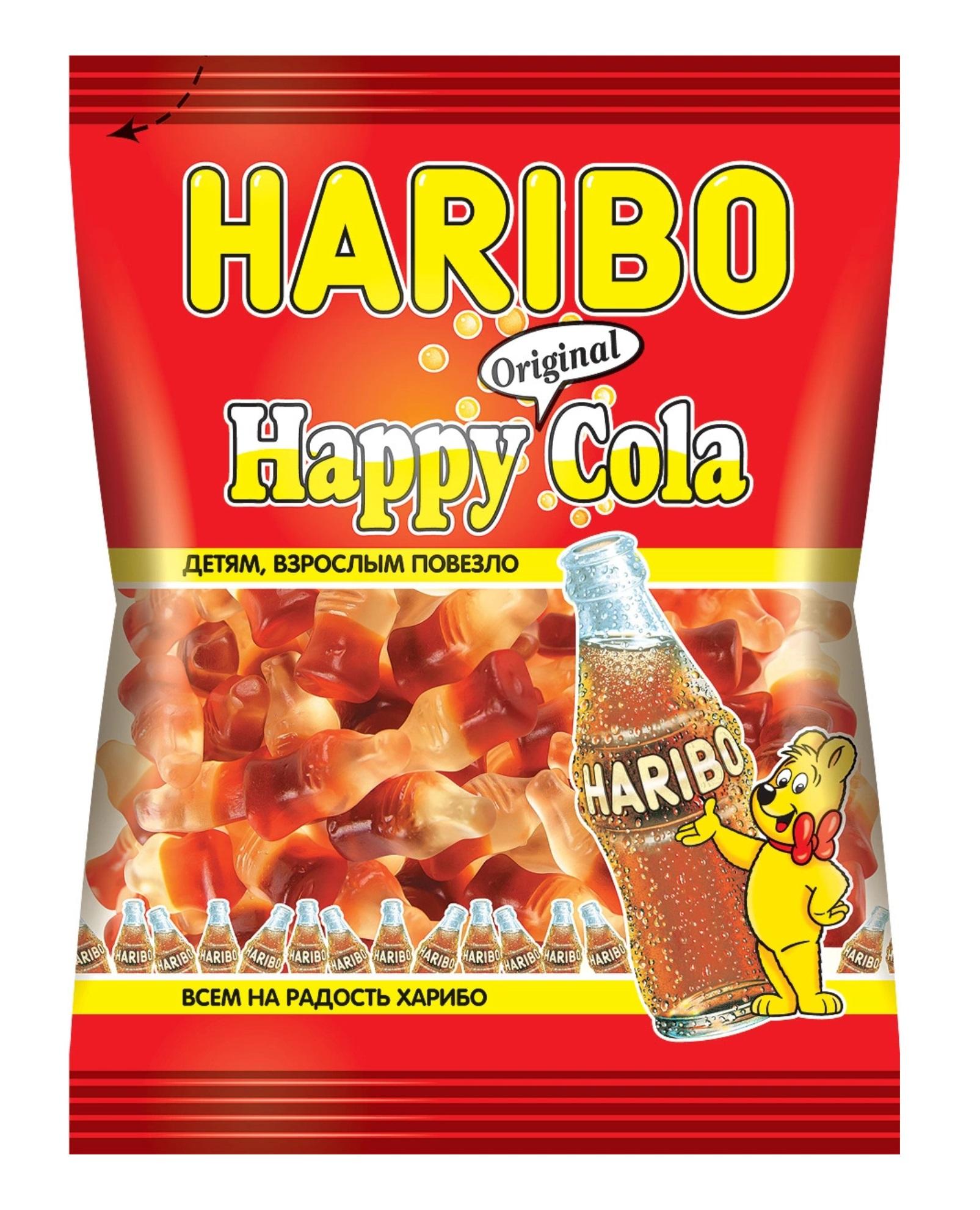 Мармелад жевательный Haribo Хеппи кола 80 гр., флоу-пак