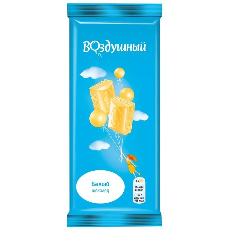 Шоколад Воздушный белый пористый 80 гр., флоу-пак