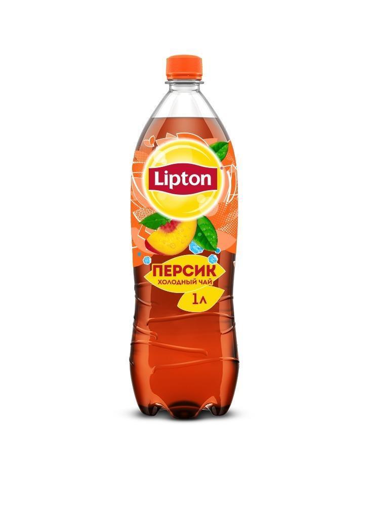 Холодный чай Lipton с персиком черный 1 л., ПЭТ