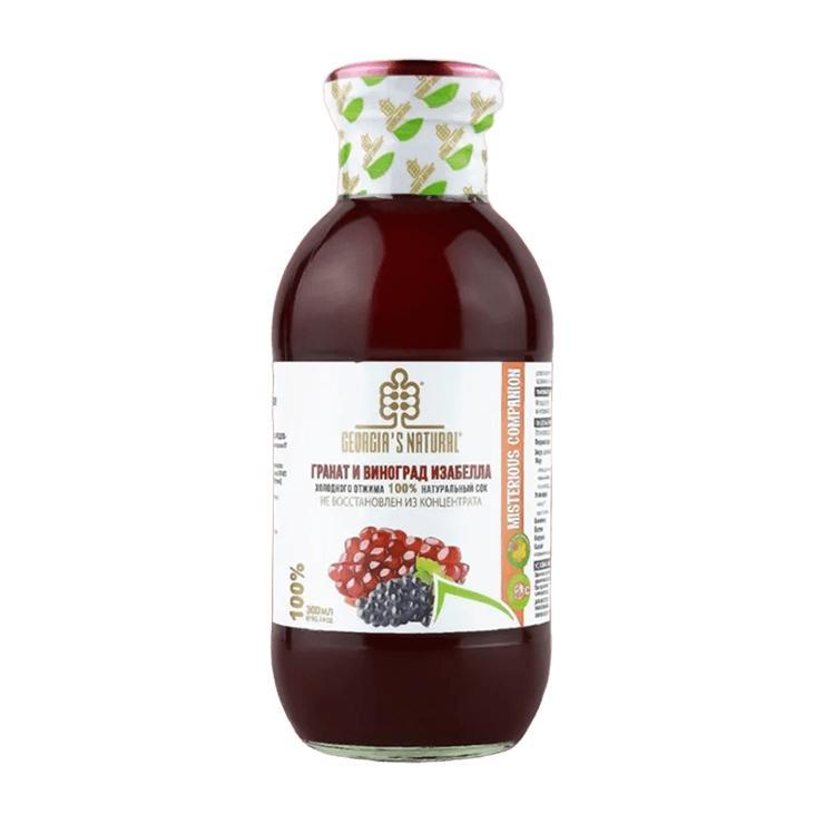 Сок Georgia's Natural Organic гранат виноград Изабелла холодного отжима 300 мл., стекло