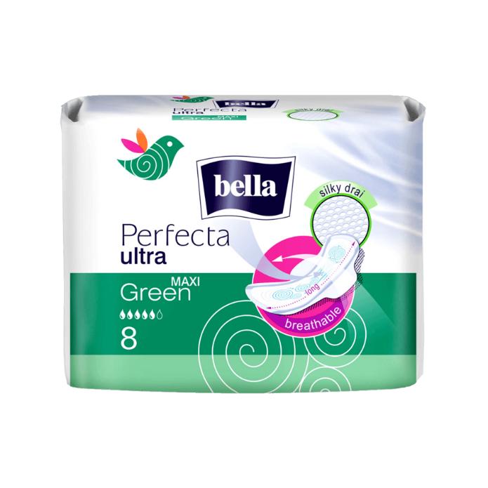 Прокладки гигиенические Bella Perfecta Ultra Maxi Green 8 шт., флоу-пак