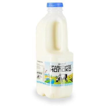 Молоко АИСФеР Правильное питьевое пастеризованное 1.5% , 900 мл., ПЭТ