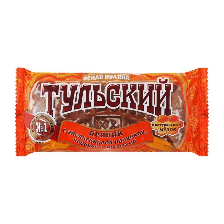 Пряник Тульский пряник апельсин корица цукаты 130 гр., флоу-пак
