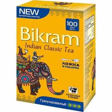 Чай Гранулированный, чёрный Bikram, 100 гр., картон