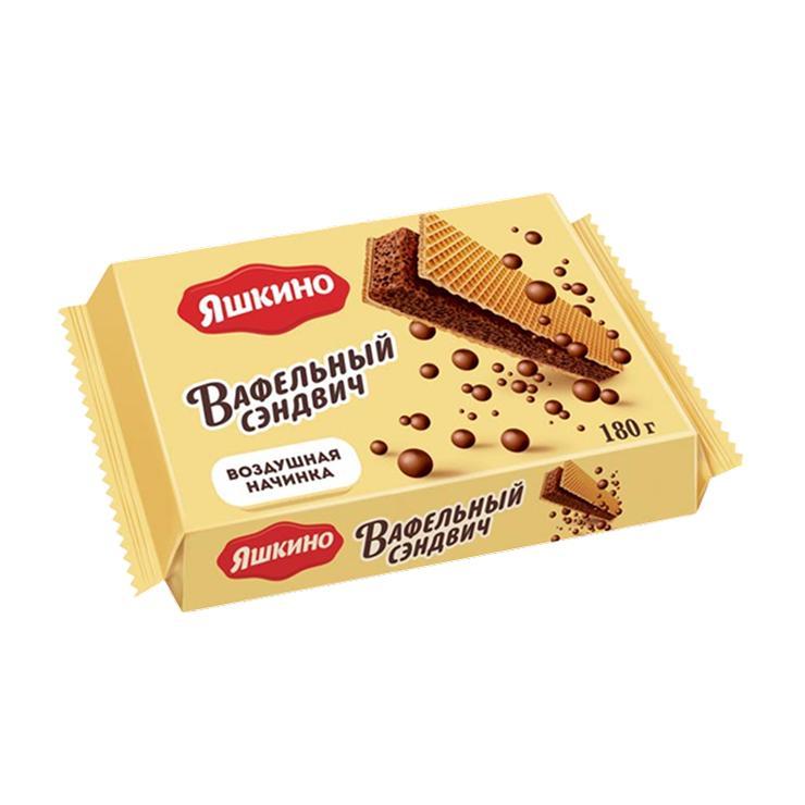 Вафли Яшкино Вафельный сэндвич 180 гр., флоу-пак