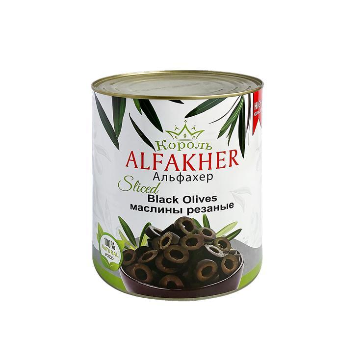 Маслины ALFAKHER резаные 3,1 кг., ж/б