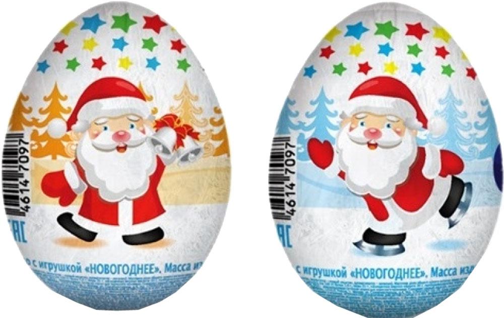 Яйцо шоколадное Солнышко в Ладошках Новогоднее с игрушкой 20 гр., обертка