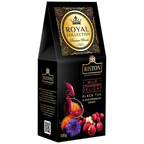 Чай ароматизированный, Riston Royal Collection Wild Strawberry Delight, 100 гр., дой-пак