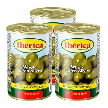 Оливки без косточки Iberica, 300 гр., вакуумная упаковка