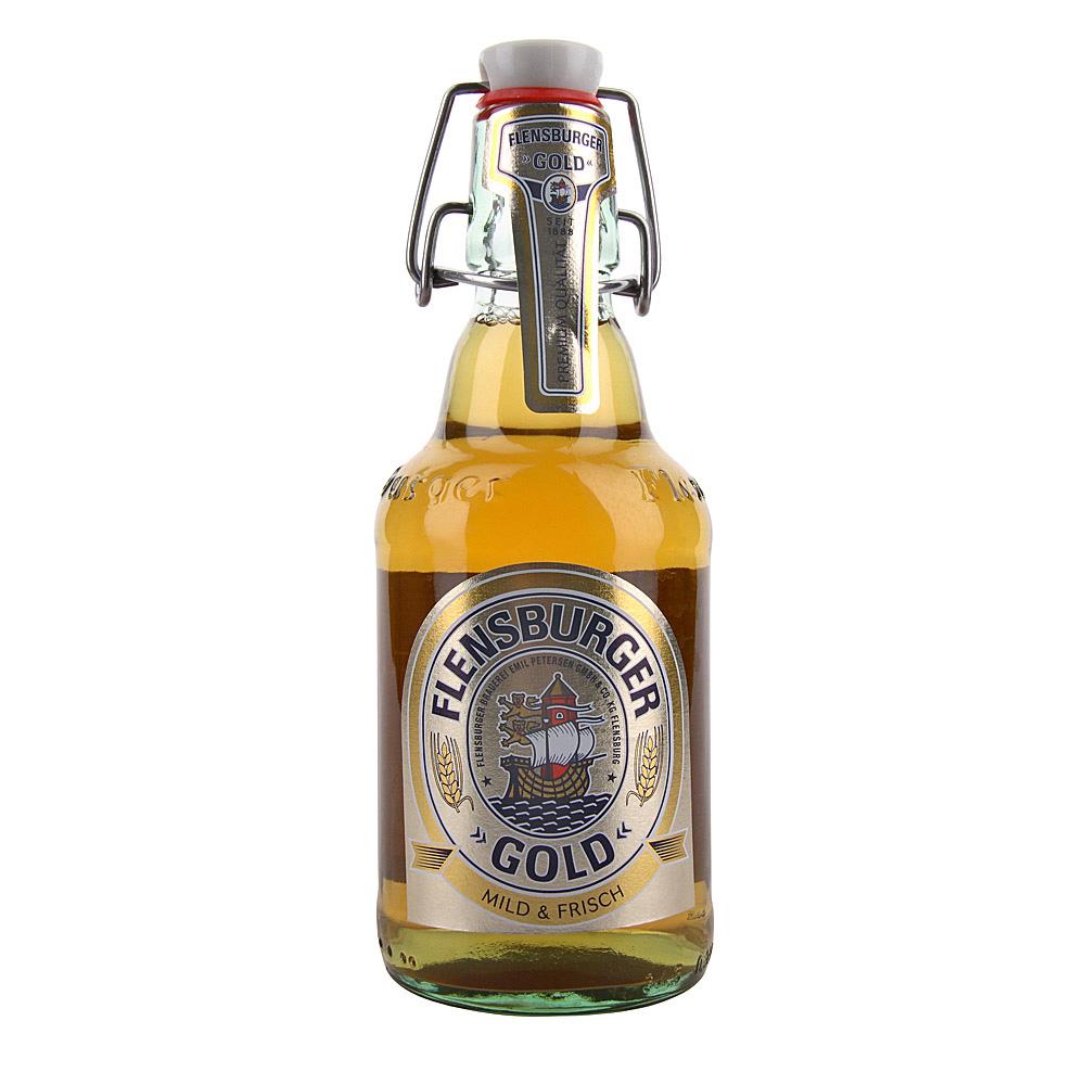 Пиво Flensburger Gold светлое 4,8%, 500 мл., стекло