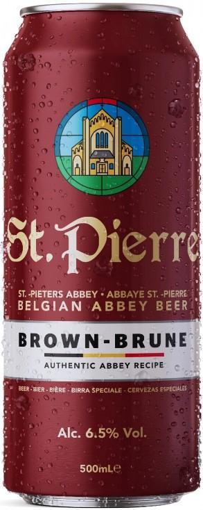 Пиво St. Pierre Brune темное 6,5% 500 мл., ж/б