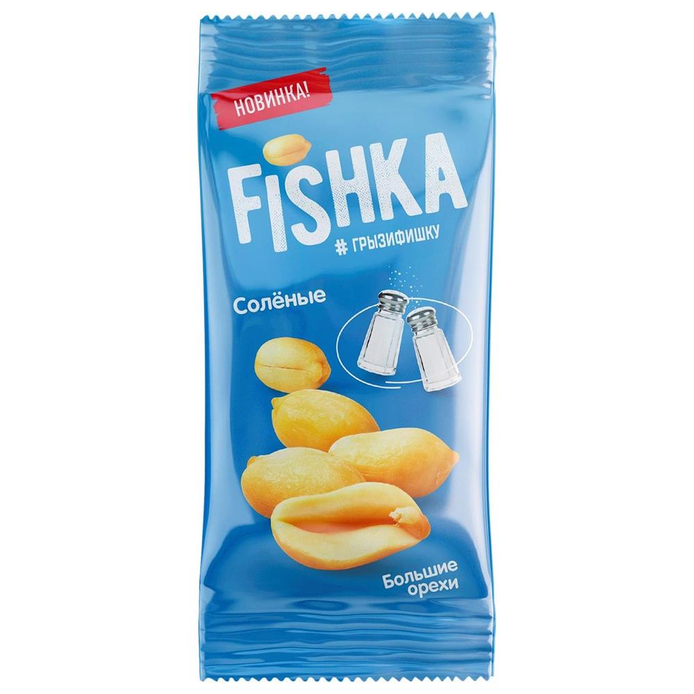 Арахис отборный жареный соленый, Fishka, 50 гр., флоу-пак