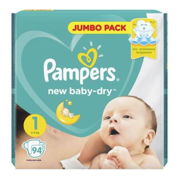 Подгузники Pampers New baby-dry 1 2-5кг. 94шт.