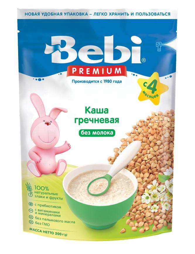 Каша Bebi Premium  безмолочная  Гречневая с 4 мес. , 200 гр., картон