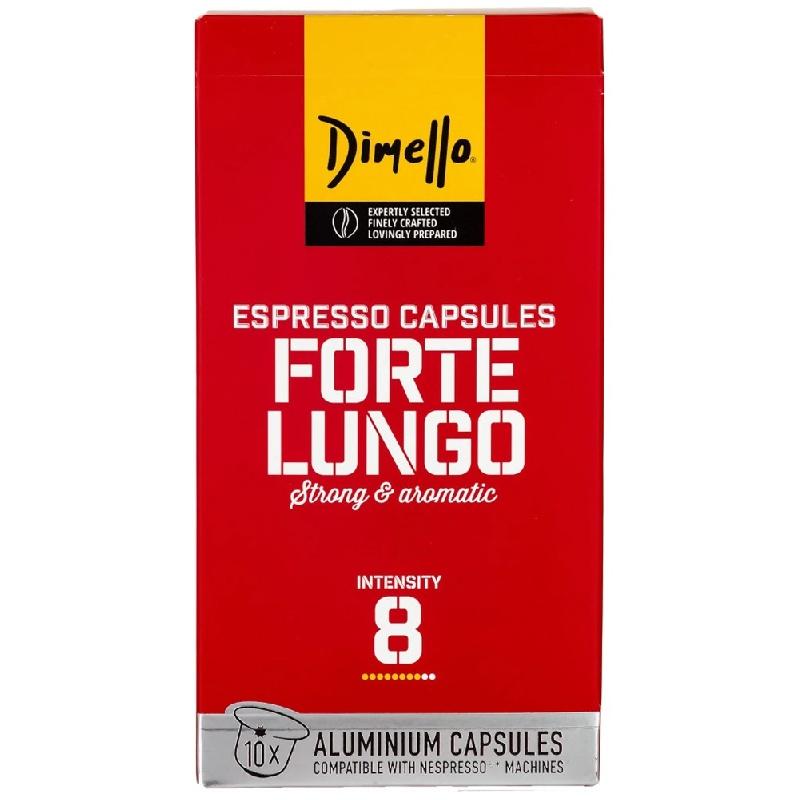 Кофе Dimello Forte Lungo 8 в капсулах 10 штук 56 гр., картон