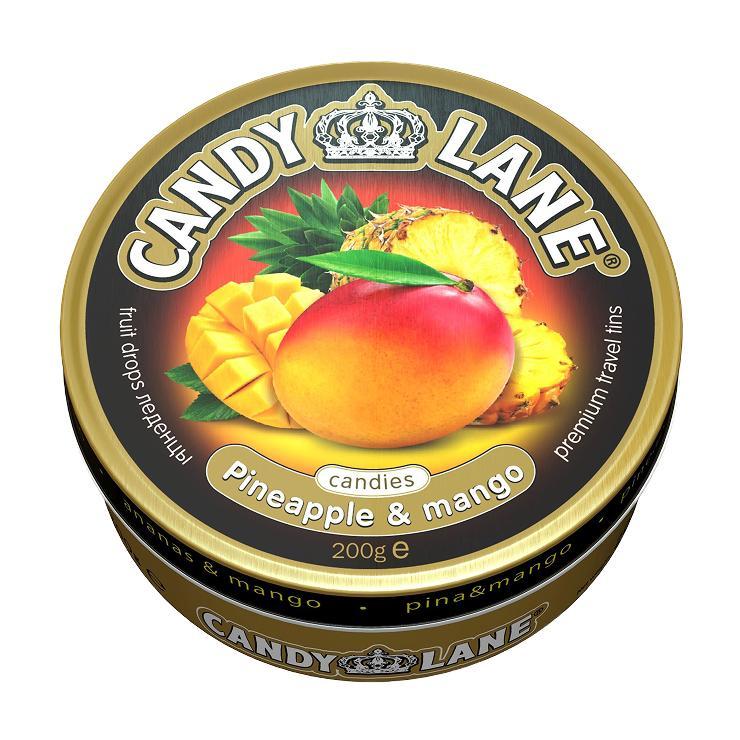 Леденцы Candy Lane Ананас и манго 200 гр., ж/б