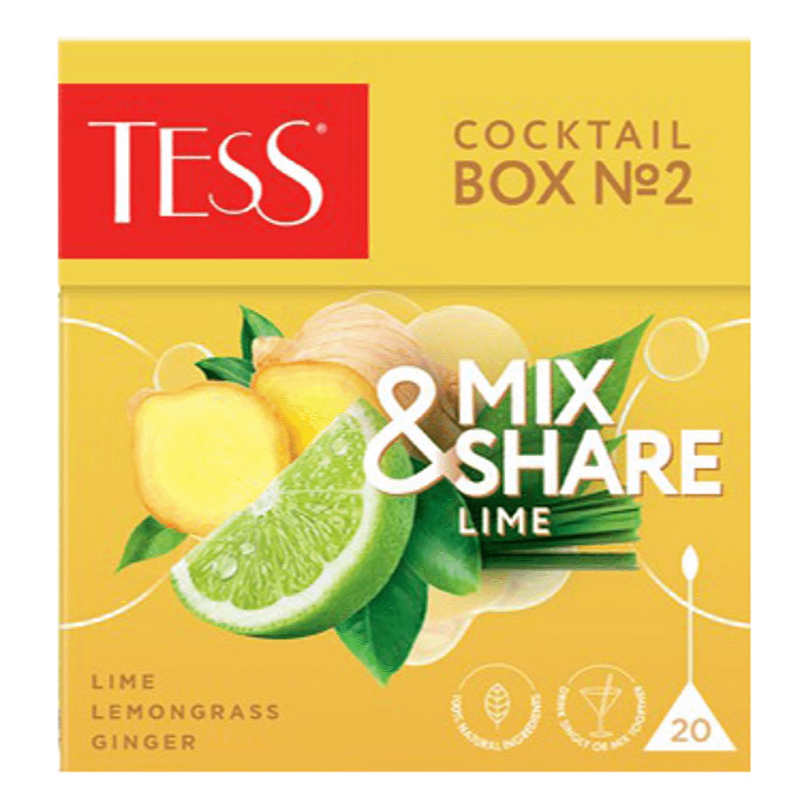 Чай травяной Tess cocktail box № 2 lime лайм 20х1,5 гр., картон