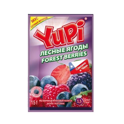 Быстрорастворимый напиток Yupi со вкусом лесные ягоды, 15 гр., дой-пак