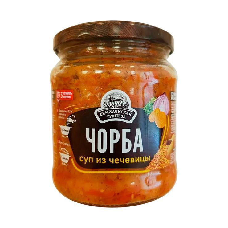 Суп Семилукская трапеза чобра из чечевицы 460 гр., стекло