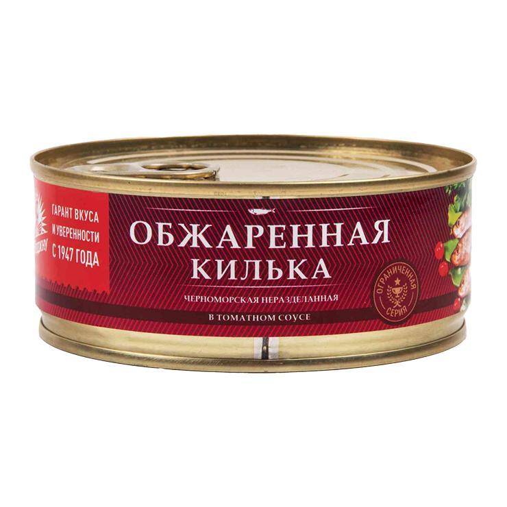 Килька За Родину черноморская обжаренная в томатном соусе 240 гр., ж/б
