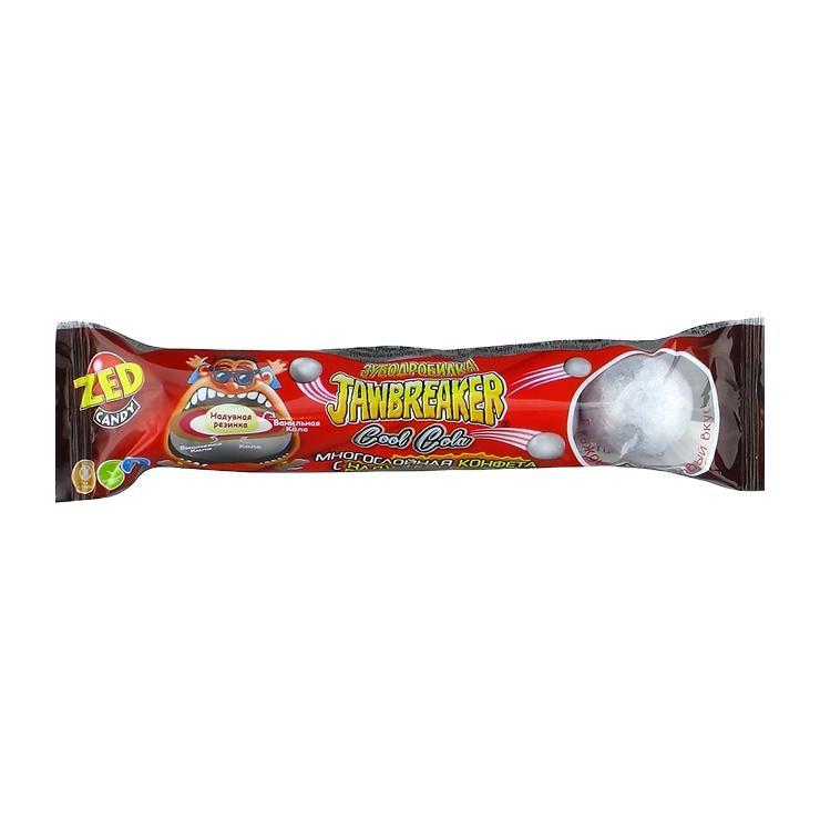 Конфета жевательная Конфитой Jawbreaker зубодробилка с надувной резинкой кола 41 гр., флоу-пак