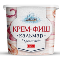 Паста из морепродуктов Европром Крем-Фиш кальмар с креветками 150 гр., ПЭТ