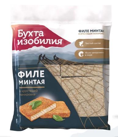 Филе минтая Бухта Изобилия в хрустящей панировке 270 гр., картон