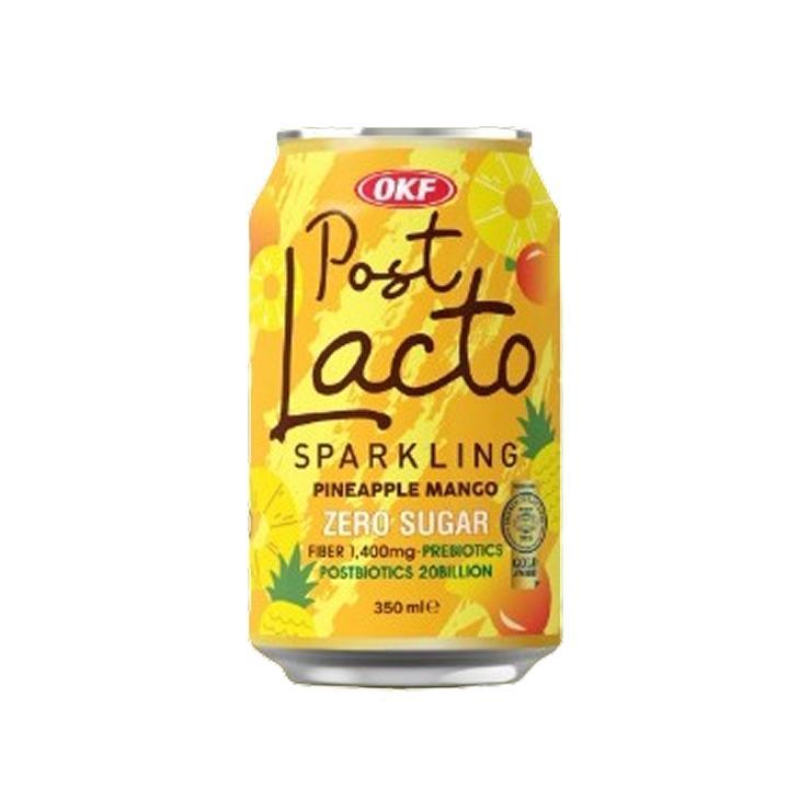 Напиток газированный Post Lacto Pineapple Mango zero sugar 350 мл., ж/б