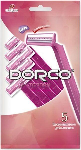 Станок одноразовый женский Dorco 5 шт., флоу-пак