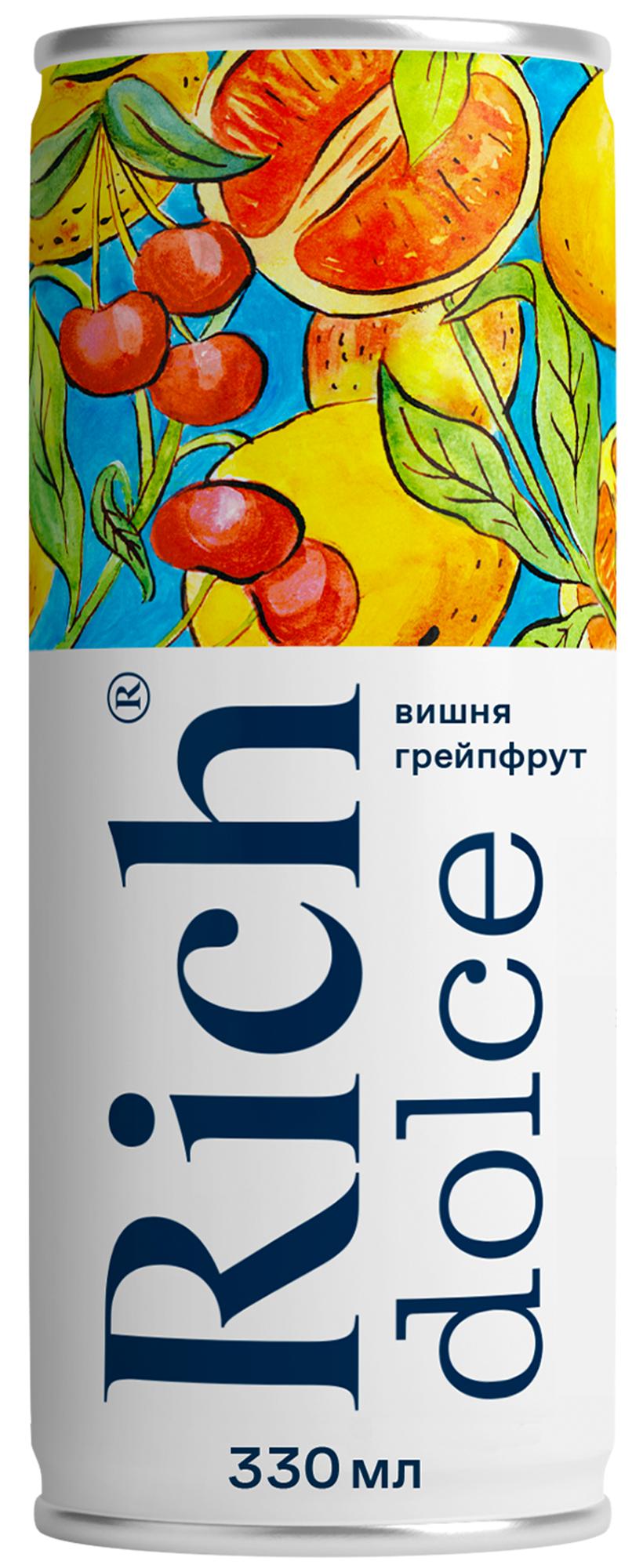 Напиток сокосодержащий Rich Dolce Вишня-Грейпфрут 330 мл., ж/б
