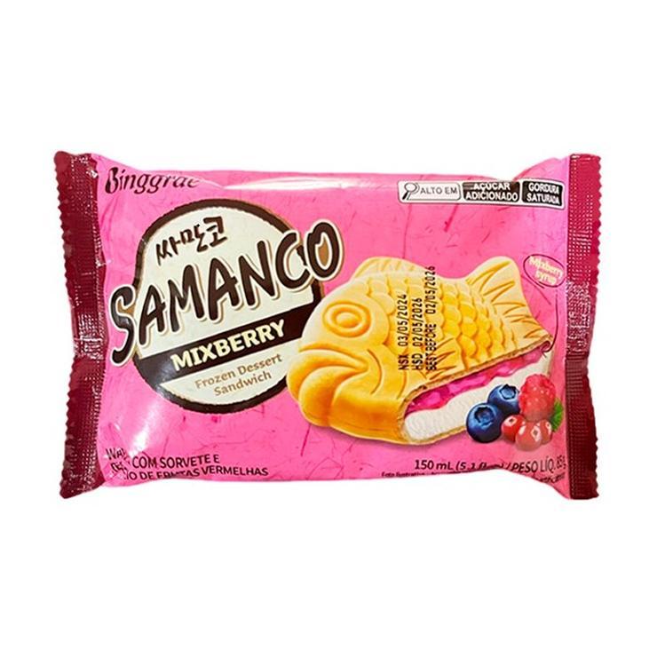 Мороженое Binggrae сэндвич рыбка ягодный микс 150 гр., флоу-пак