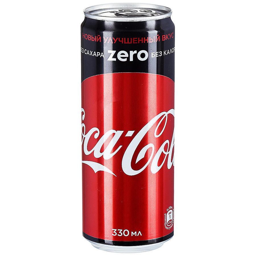 Напиток сильногазированный Coca-Cola zero Германия 330 мл., ж/б