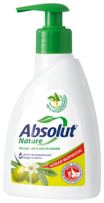 Мыло жидкое Absolut Nature Белый чай и масло оливы 250 гр., флакон с дозатором