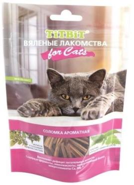 Лакомство для кошек вяленые лакомства соломка ароматная, TitBit, 50 гр., дой-пак