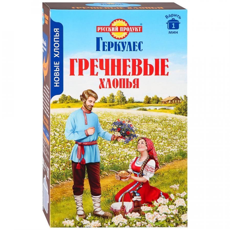 Хлопья Русский Продукт геркулес гречневые 300 гр., картон